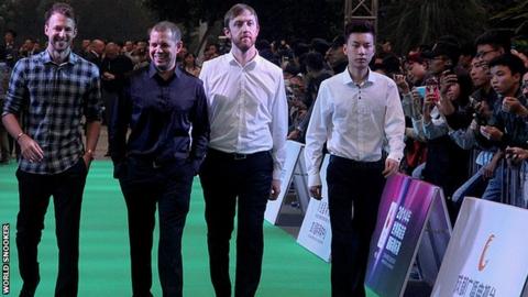 Judd Trump at a snooker event in Chengdu