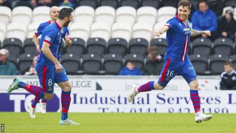 Greg Tansey (right) gave Inverness an early lead against St Mirren.