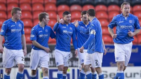 Michael O'Halloran scored two for St Johnstone