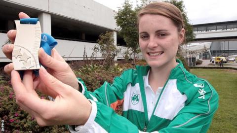Ciara Mageean shows off her European Junior silver won in 2009