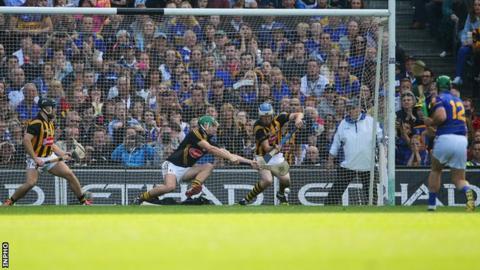 Tipperary's John O'Dwyer has a penalty saved in last year's All-Ireland Final against Kilkenny