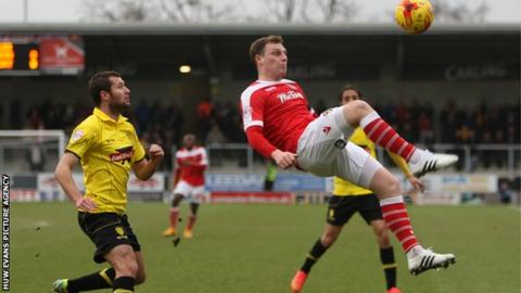 Newport's Adam Chapman in action against Burton Albion