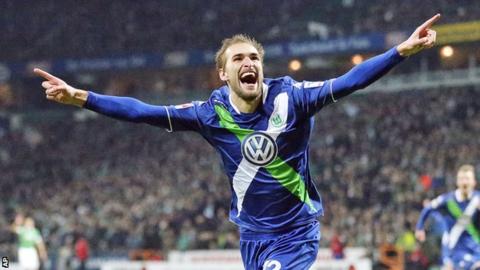 Wolfsburg's Dutch striker Bas Dost