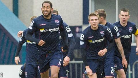 Ross County players celebrating