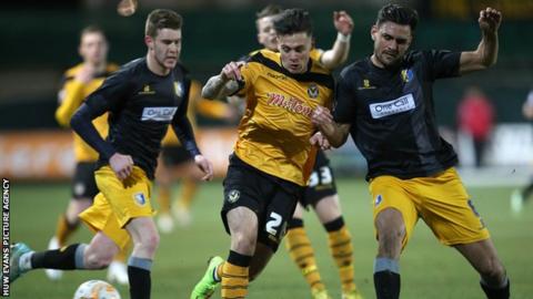 Striker Miles Storey is on loan at Newport from Swindon until the end of the season