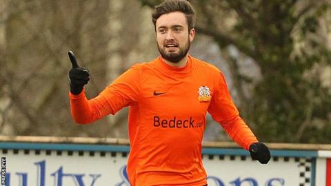 Mark Patton put the Lurgan Blues ahead at Ferney Park