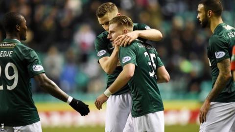 Jason Cummings gave Hibs a first half lead.