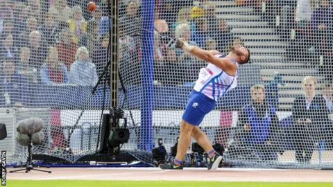 Hammer thrower Mark Dry was a Scottish Commonwealth Games bronze medallist at Hampden.