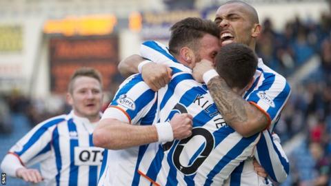 Kilmarnock players celebrating