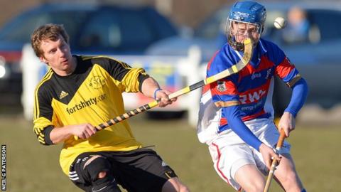 Kingussie (right) came from behind to beat Fort William