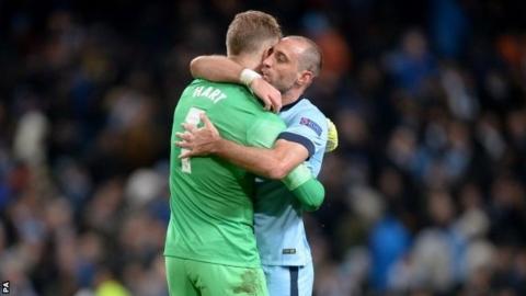 Joe Hart and Pablo Zabaleta