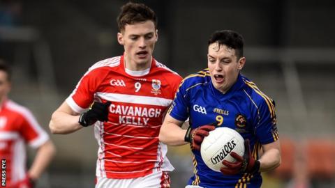 Dungannon's Brian Kennedy and Cavan's Brendan Argue in the recent Hogan Cup final