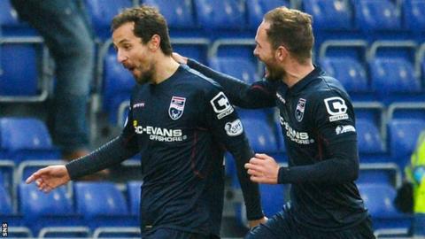 Raffaele De Vita (left) celebrates scoring against Motherwell