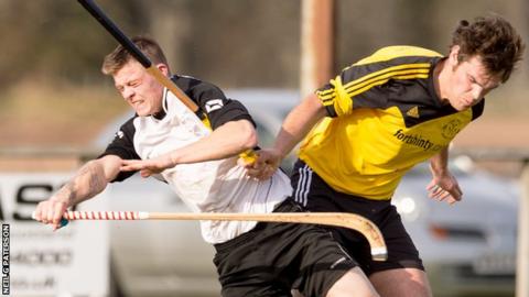 Lovat (in white) picked up their first league win of the season