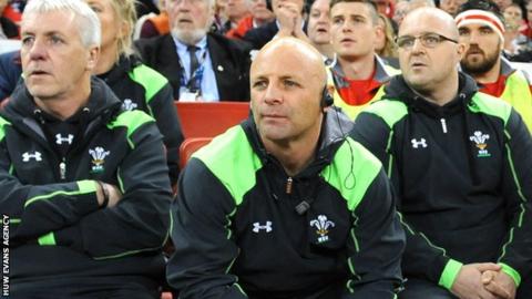 Adam Beard (centre) watches Wales beat South Africa in November 2014