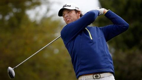 Aaron Baddeley on the 8th hole at the Texas Open