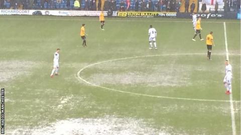 Poor pitch at Bury