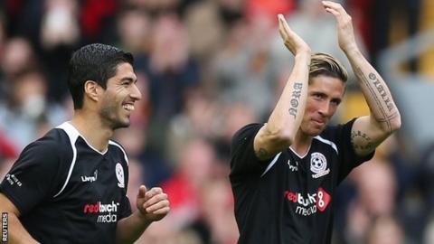 Luis Suarez and Fernando Torres