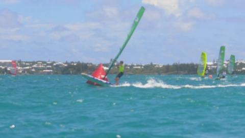 Windsurfing at the 2013 Island Games in Bermuda