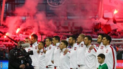 Poland are facing a Uefa sanction after fans set off flares in the Aviva Stadium