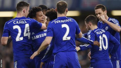 Chelsea players celebrate