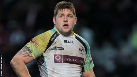 Matthew Dwyer and Ospreys coach Gruff Rees