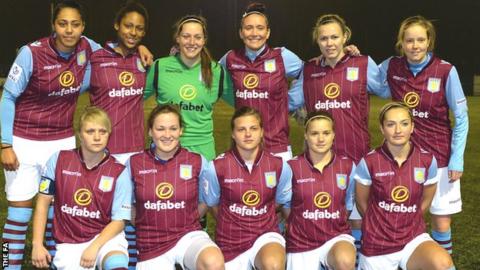 Aston Villa ladies team photo ahead of WSL 2 season opener against Everton