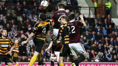 Danny Wilson scores for Hearts against Alloa Athletic