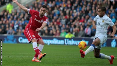 Federico Macheda in action against Leeds United