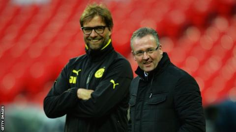 Jurgen Klopp and Paul Lambert