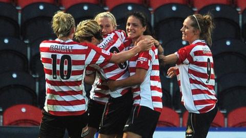 Doncaster Rovers Belles celebrate