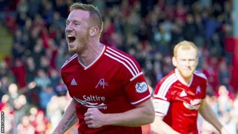 Adam Rooney was on target for Aberdeen