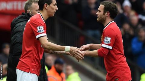 Angel di Maria (l) and Juan Mata