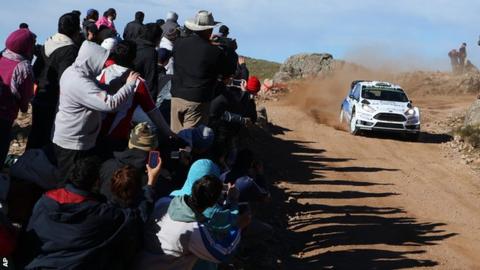 Elfyn Evans in action in Argentina