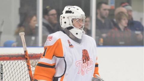 Telford Tigers netminder Sam Gospel