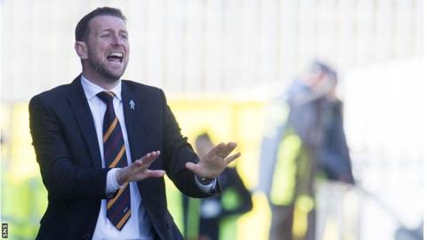 Motherwell manager Ian Baraclough