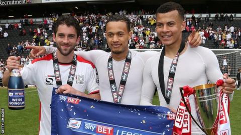 Will Grigg, Lewis Baker and Dele Alli