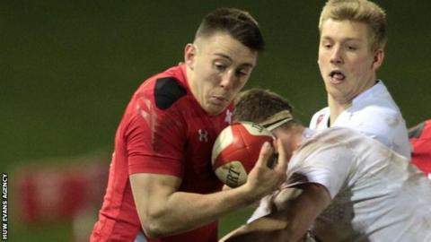 Josh Adams takes on England U20 in 2015