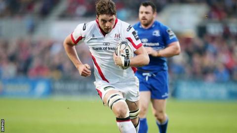 Iain Henderson takes the fight to Leinster in Ulster's recent inter-pro win at Kingspan Stadium