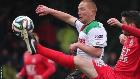 Stephen McAlorum joined Glentoran from Donegal Celtic