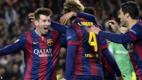 Lionel Messi (left)