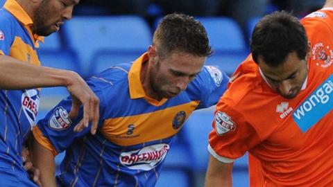 Shrewsbury Town midfielder Jordan Clark
