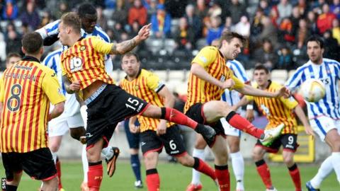Tope Obadeyi scores for Kilmarnock against Partick Thistle