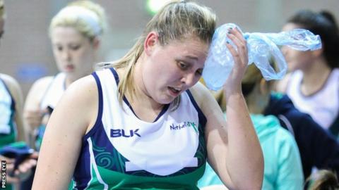 Northern Ireland's Deborah McCarthy at the end of the team's match with guest nation Trinidad & Tobago at the European Netball Open Championships