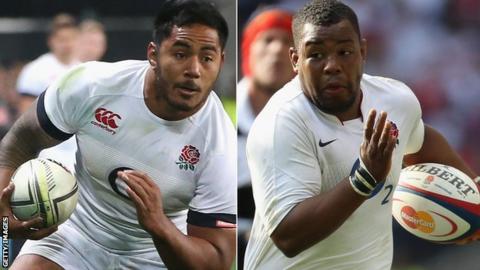 Manu Tuilagi and Steffon Armitage for England