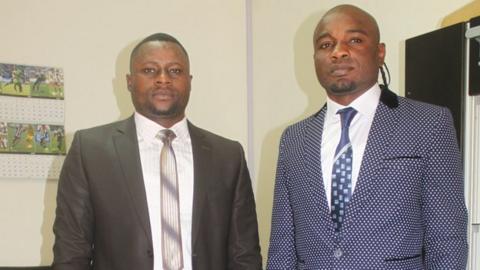 Pamphile Mihayo (left) and Robert Kidiaba