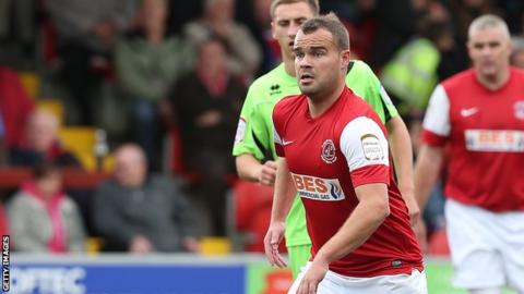 Lee Fowler in action for Fleetwood Town