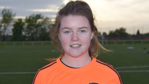 Clare Shine in Glasgow City colours