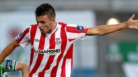 Derry City striker Mark Timlin