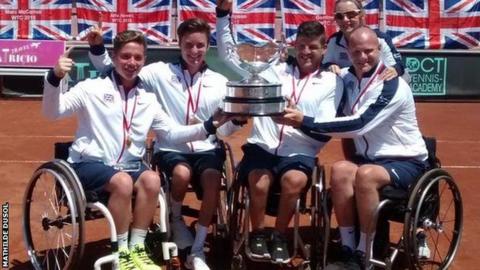 Great Britain men win wheelchair tennis team World Cup
